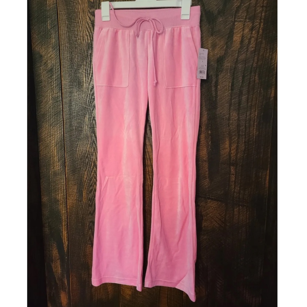 XS, Small - WILD FABLE - Pink Velour Lounge Long Flare Pants NEW - Picture 2 of 3